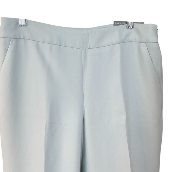 Talbots Seasonless Crepe Slim Ankle Dress Pants Side Zip Slash Pockets 10 NWT - Picture 2 of 7